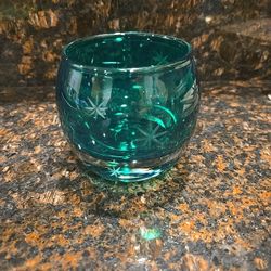 Green Glass Bowl Vintage