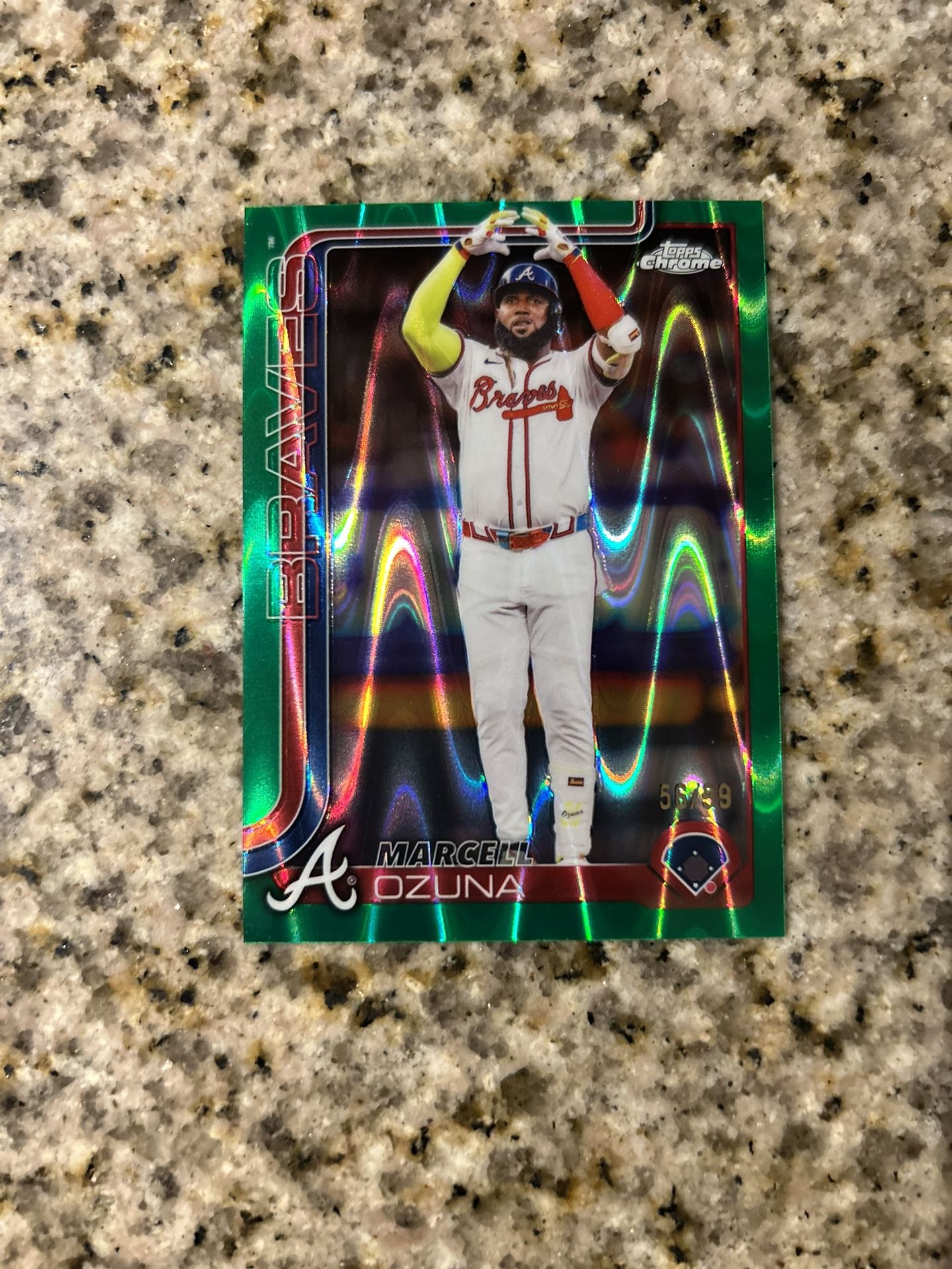 Marcell Ozuna Green Wave /99 Topps Chrome 2025