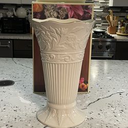 Lenox Vase - Large With Gold Rim - 16” Tall