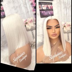 Human Hair Blended Lace front Wig 