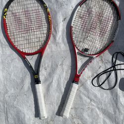 2 Wilson Tennis Rackets Excellent Condition 