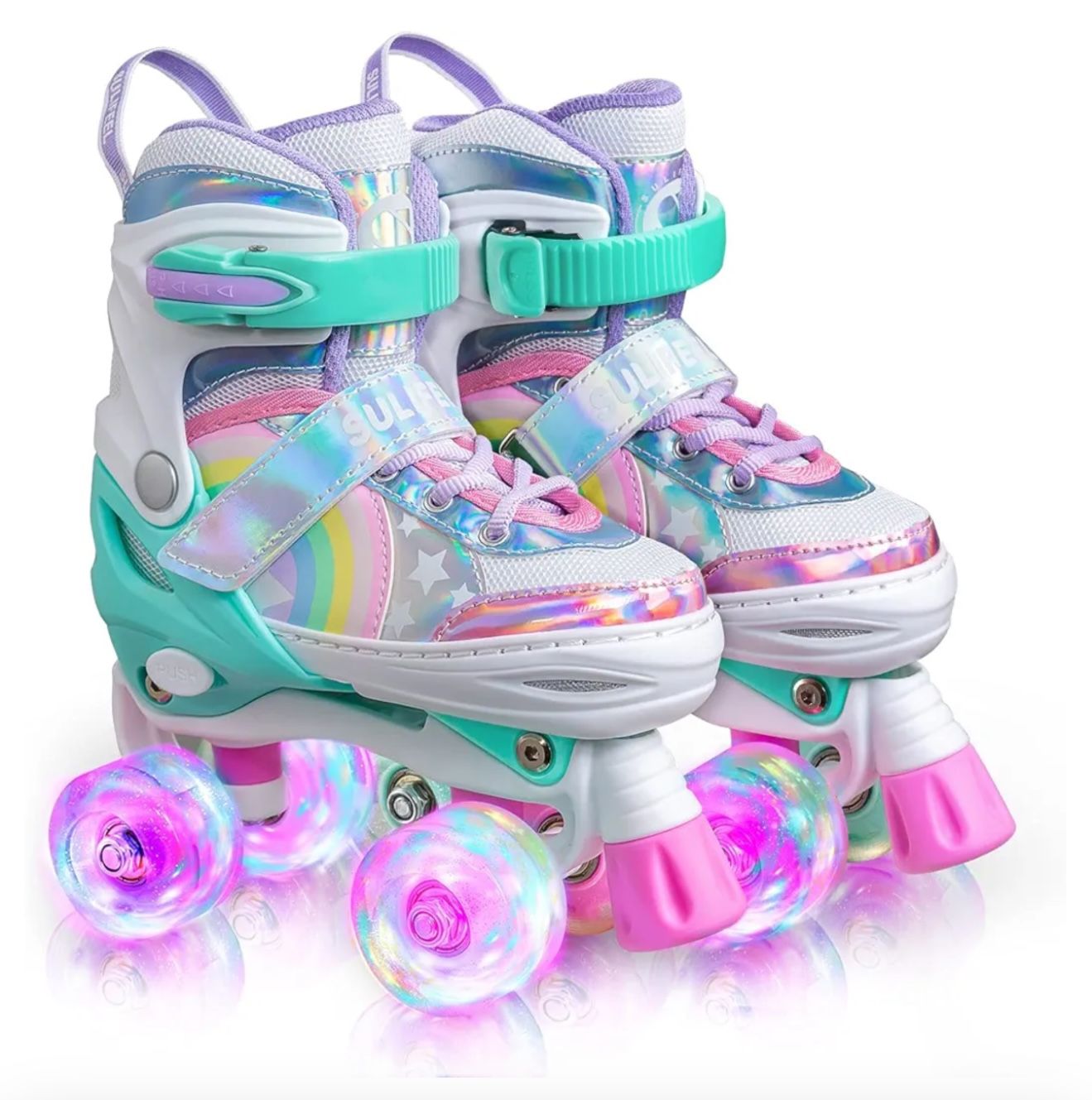 Light up Rainbow Unicorn Roller Skates