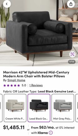 Simpli Home Morrison Mid-Century Arm Chair