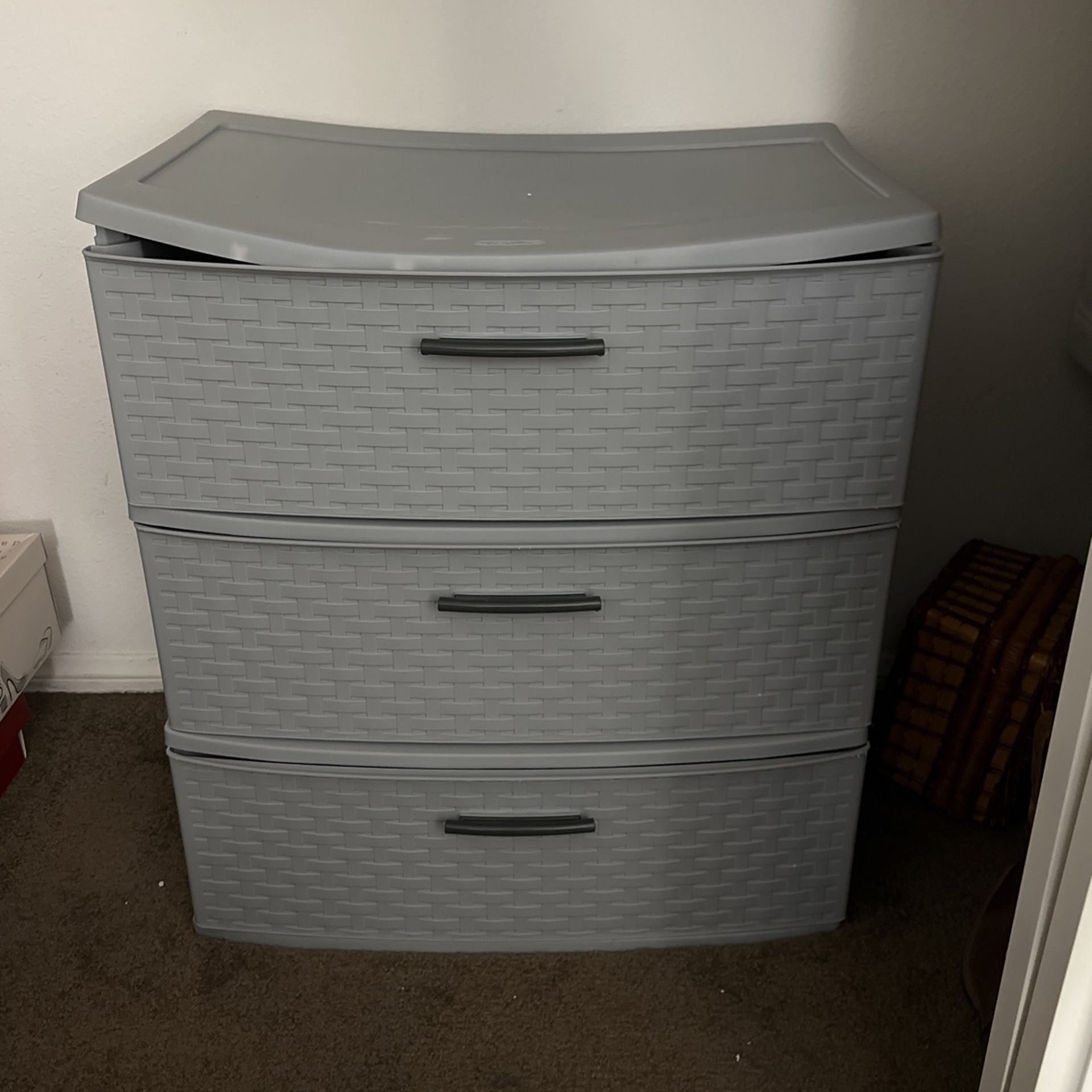 Grey Plastic Drawer 