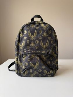 Halo UNSC Mini Backpack Black and Gold All Over Print Gamer Bag