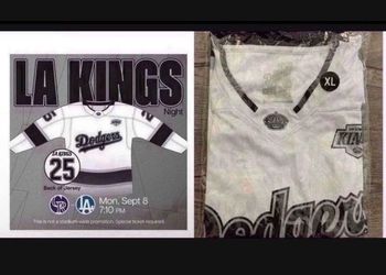 Dodgers 2025 LA Kings Night Jersey SGA Monday 9/8/25 SIZE XL