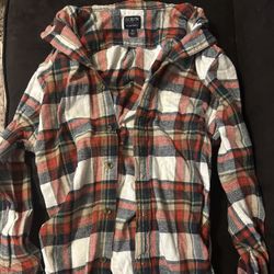 Red and White J Crew Flannel 