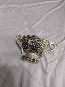 Vintage silver plate sugar bowl