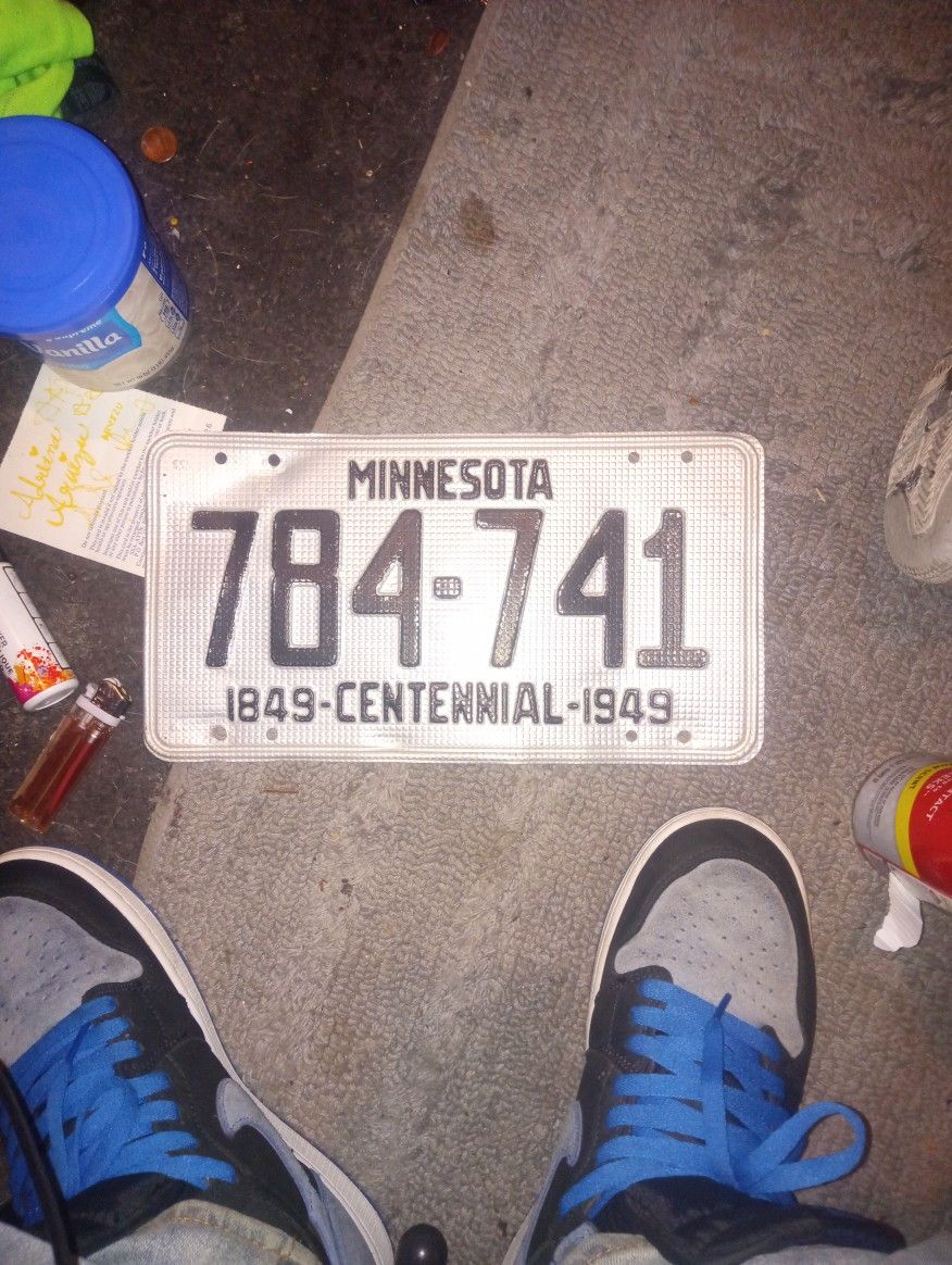 Vintage 1949 Minnesota License Plate 30$