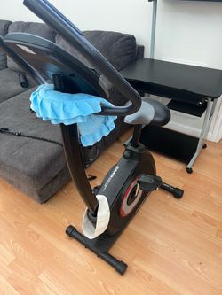 Resistance bike with cup holder.