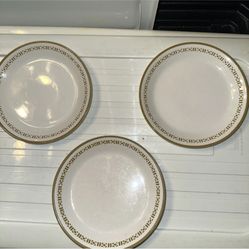 Three Vintage Syracuse China Dessert Plates