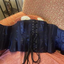 NEW! ORCHARD CORSET- Navy Blue | Satin Under bust Hourglass( Standard)  Steel Boned Corset