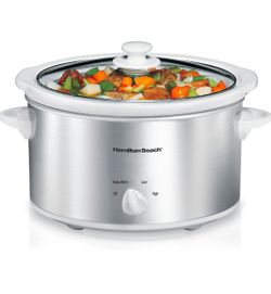 Hamilton Beach 4-Quart Slow Cooker with 3 Cooking Settings - OPEN BOX NEW