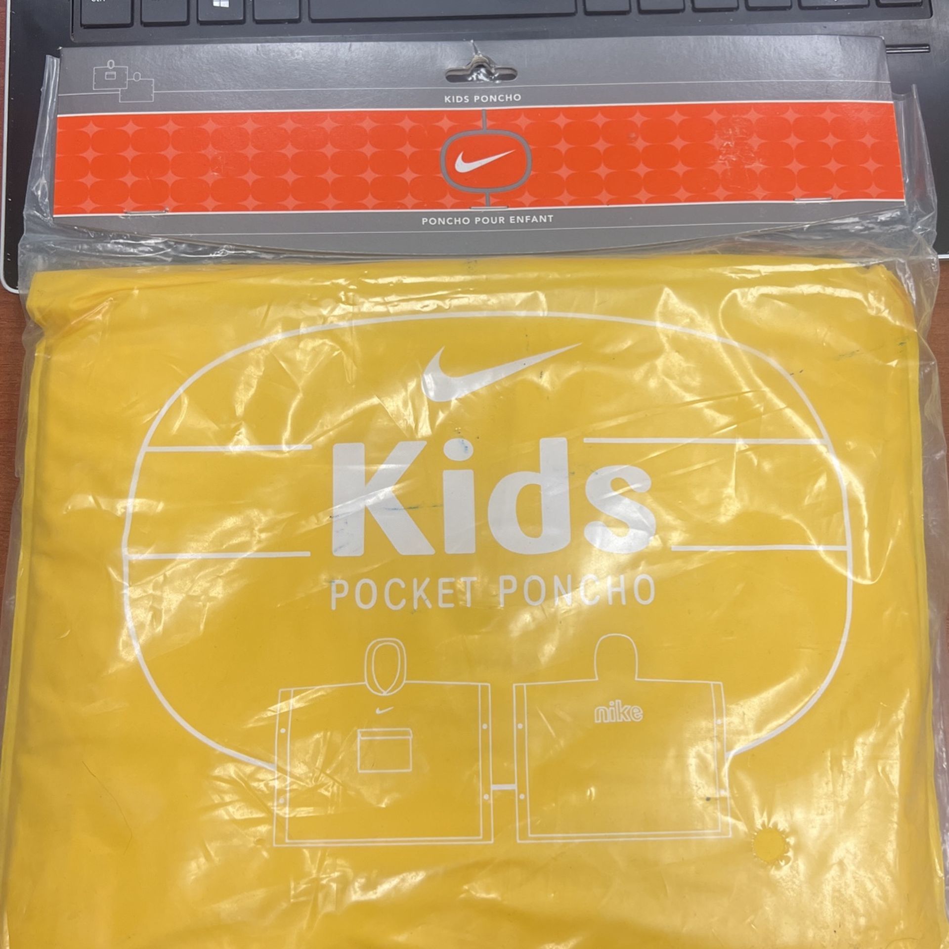 Nike Kids Yellow Pocket Poncho