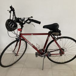 Red Trek 1400 Bicycle #1876124 With Trek Helmey