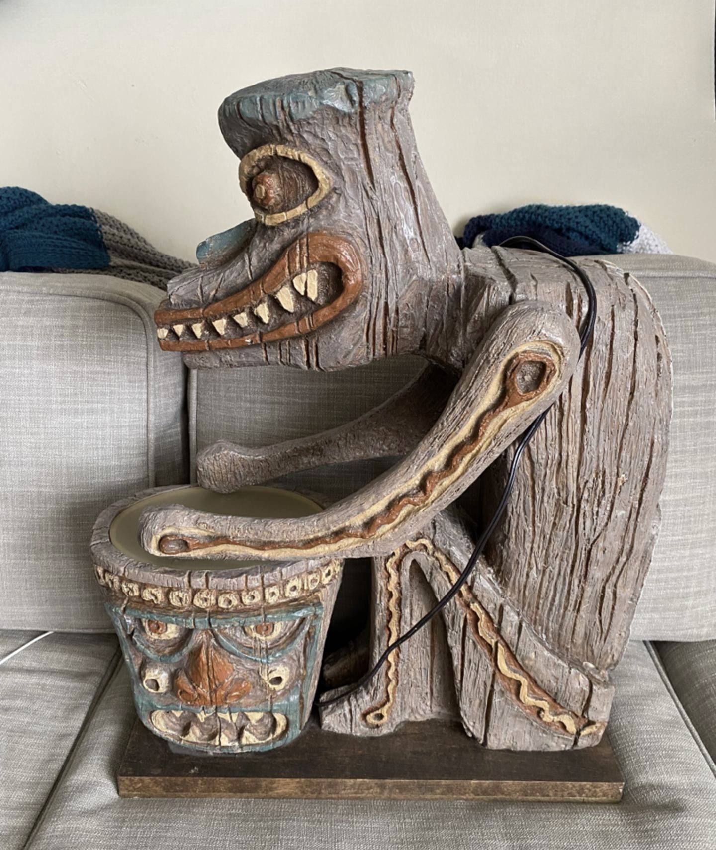 Disneyland Enchanted Tiki Room Drummer God Limited Edition Statue Kevin And Jody