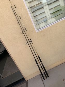 3 Fishing Rods Penn Slammer Zebo Daiwa Apollo