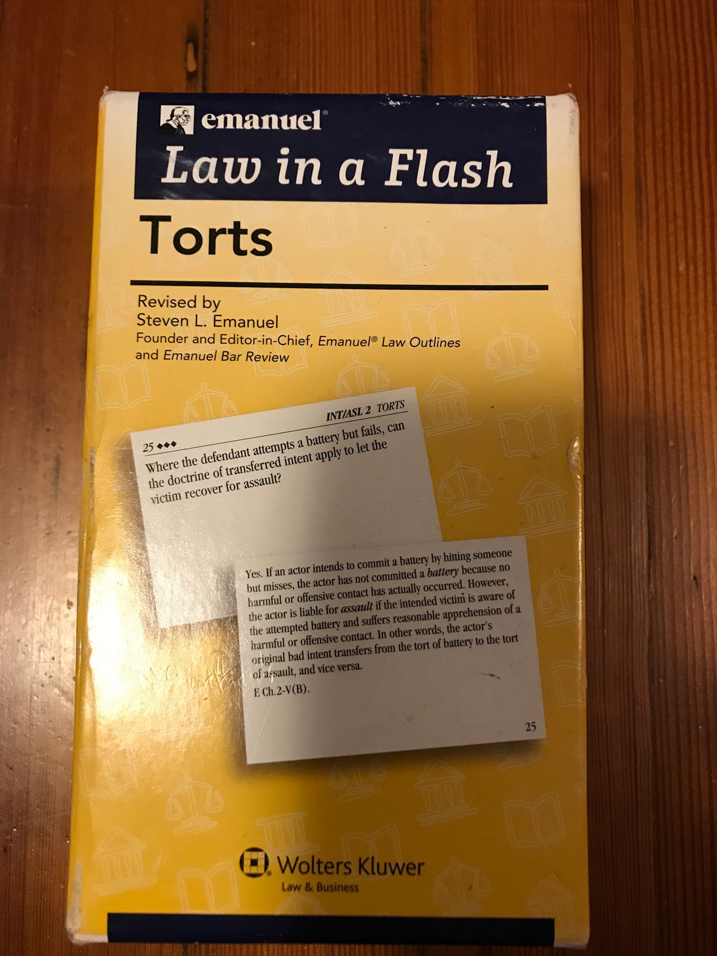 Law in a Flash, Torts - flash cards