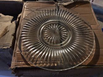 10” glass cut plate.