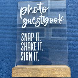 Acrylic wedding sign