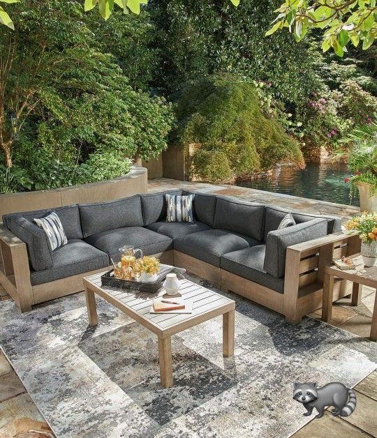 ASHLEY CITRINE OUTDOOR SECTIONAL SOFA COUCH WİTH İNTEREST FREE PAYMENT OPTİONS