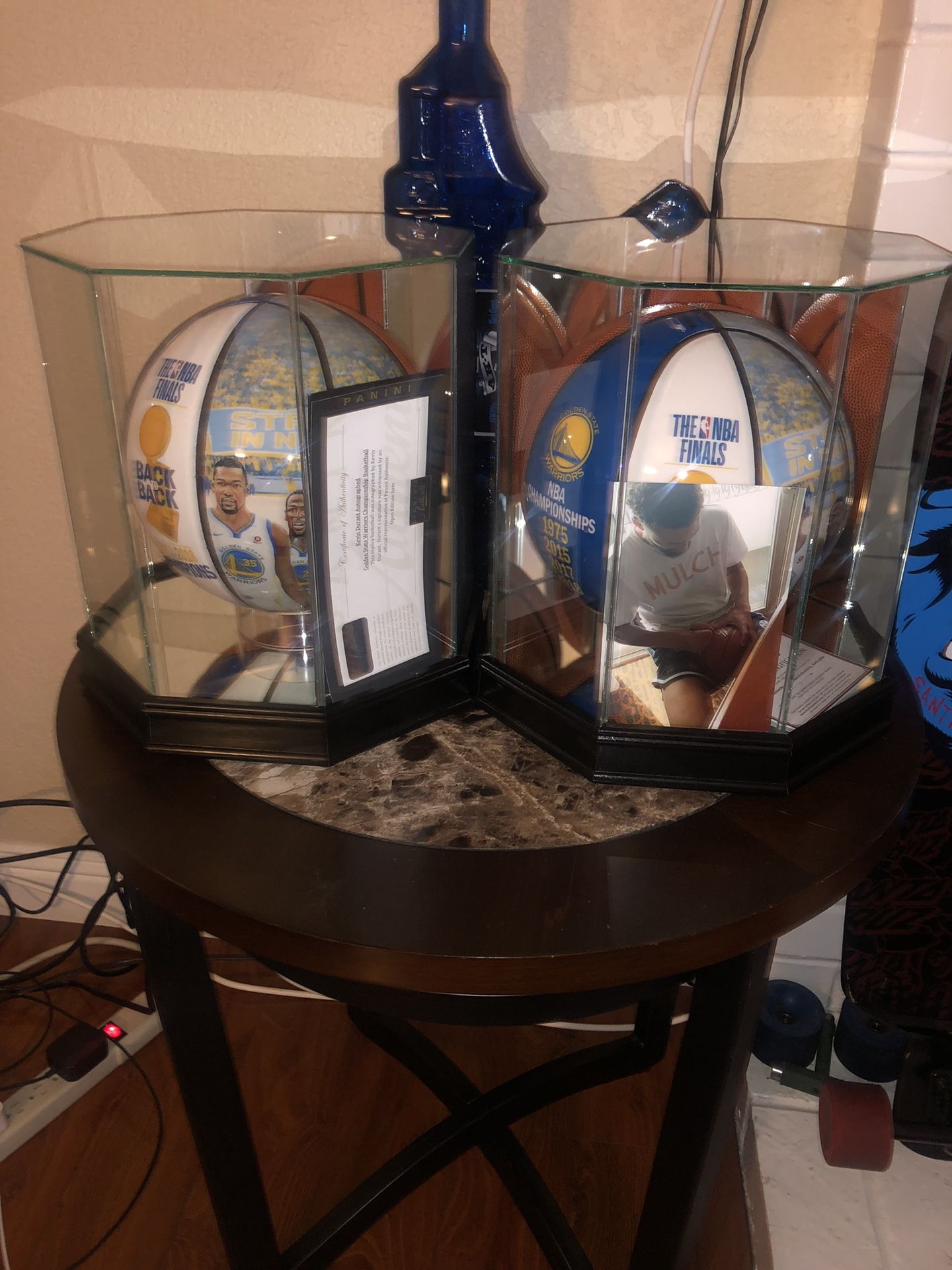 Autographed balls Klay Thompson Kevin Durant