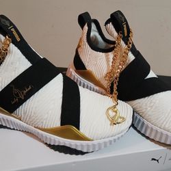 PUMA Baby Phat X Defy Mid White Black & Gold