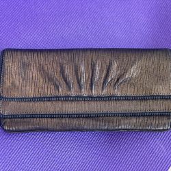 Lauren Merkin Metalic  Envelope fold over Clutch Bag 
