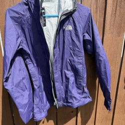THE NORTH FACE HYVENT DT Hooded Full Zip Nylon Rain Windbreaker Jacket Women XS