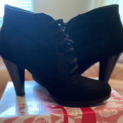 Black Suede Boots Size 6