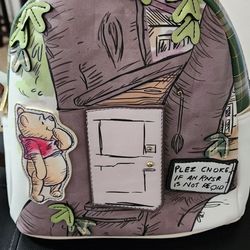 Disney Backpack Winnie the Pooh Danielle Nicole Owl's House Door Plaid Mini New W/Tags