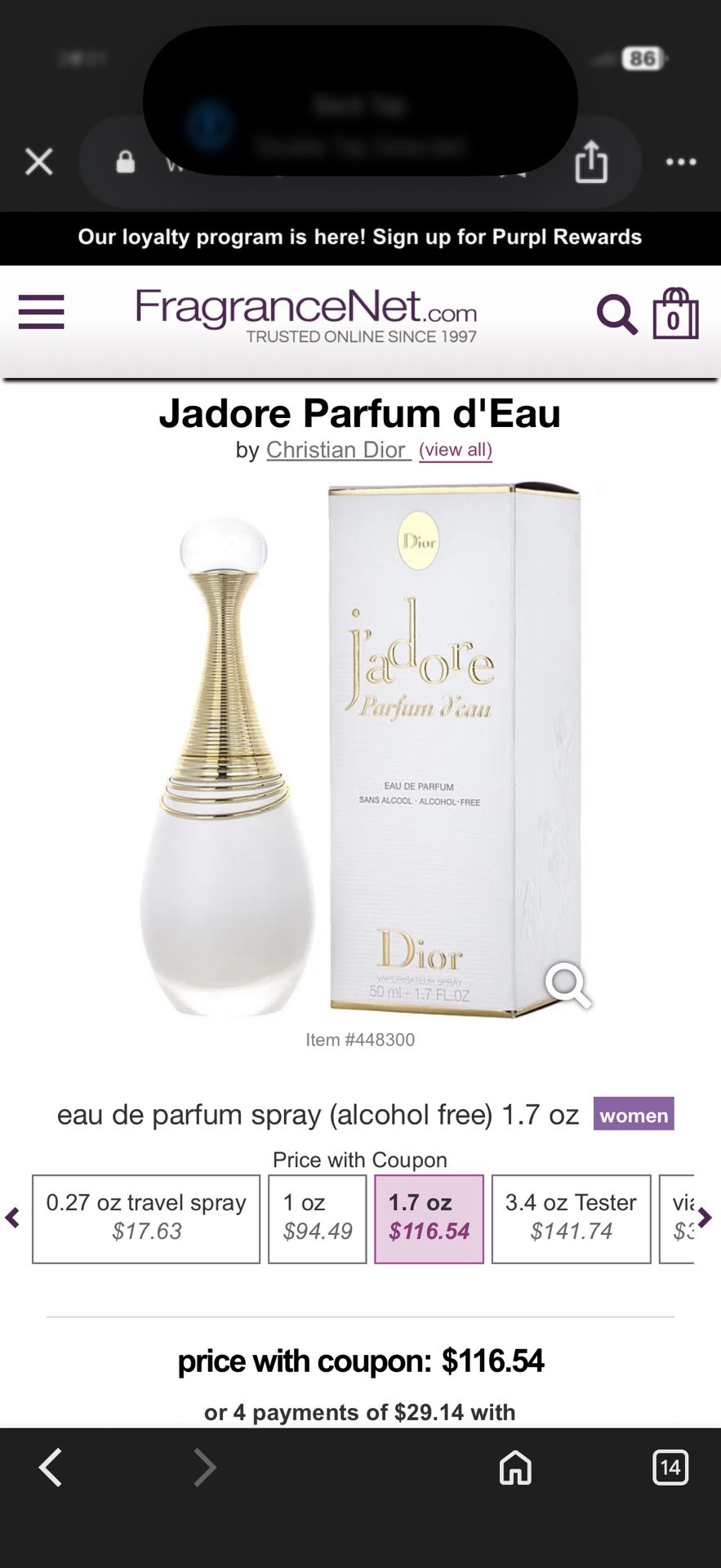 Dior Perèume (brand New)