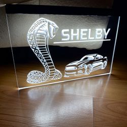 SHELBY LED NEON WHITE LIGHT SIGN 8x12
