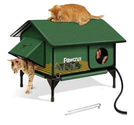 Pawcrux Heated Outdoor Cat House