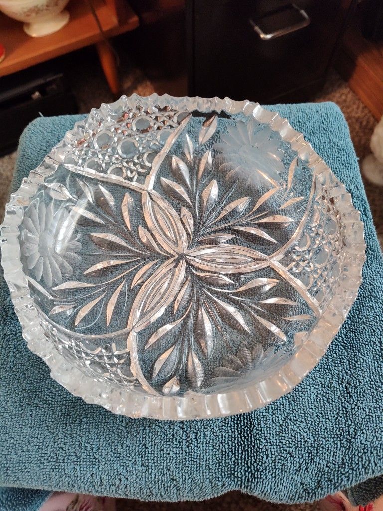 Vintage Lead Crystal Bowl 