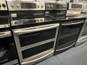 Samsung double oven electric stove // stainless steel