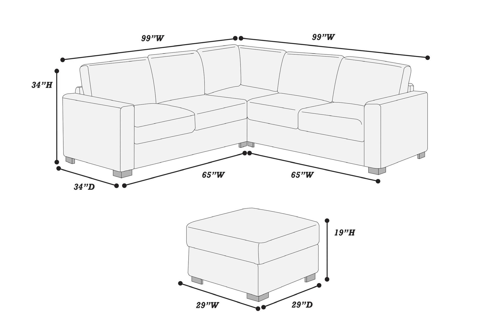 Black Sectional