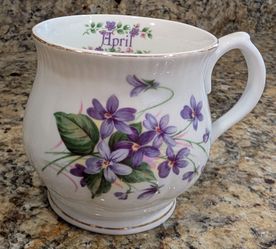 Queen's Fine Bone China Tea Cup "Flower of the Month" Series