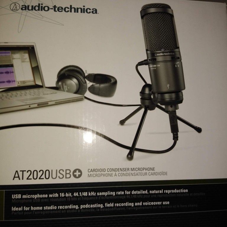 Audio Technica 2020 usb set: mic, cover, cable and stand