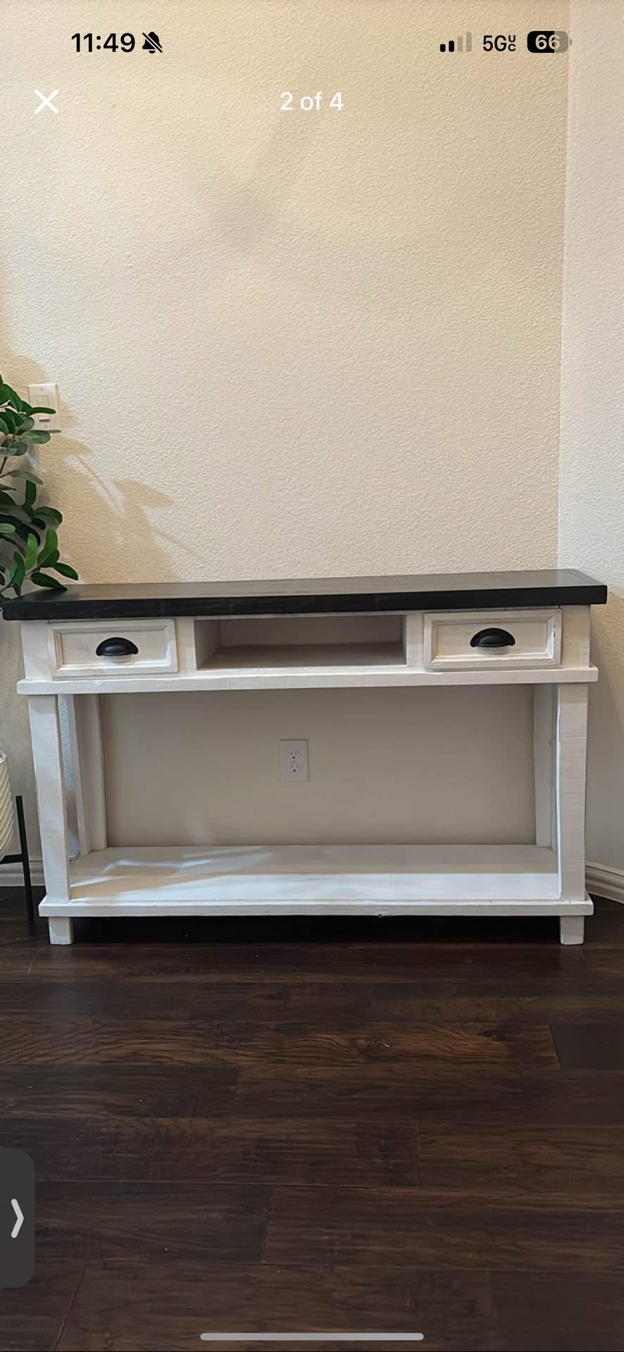 Black & White Console / Side Table β Excellent Condition