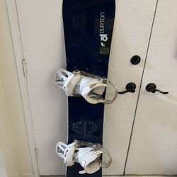 162cm Burton Snowboard with Burton Bindings