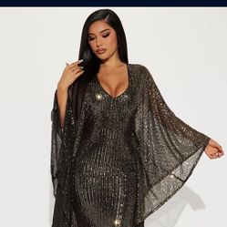 Rachel Sequin Maxi Dress Size L