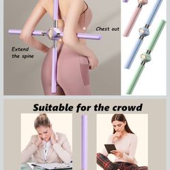 chislim Yoga Sticks Stretching Tools,Open Back Artifact,Back Straightener Posture Corrector for Adult and Child Relieve Back,Neck Pain