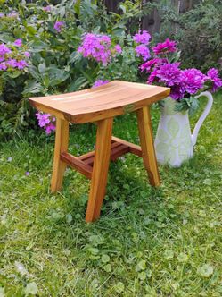 Teak shower stool - chair