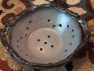 Glazed Clay Strainer/ Colander