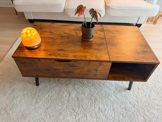 Rustic Lift-Top Coffee Table with Storage - like New