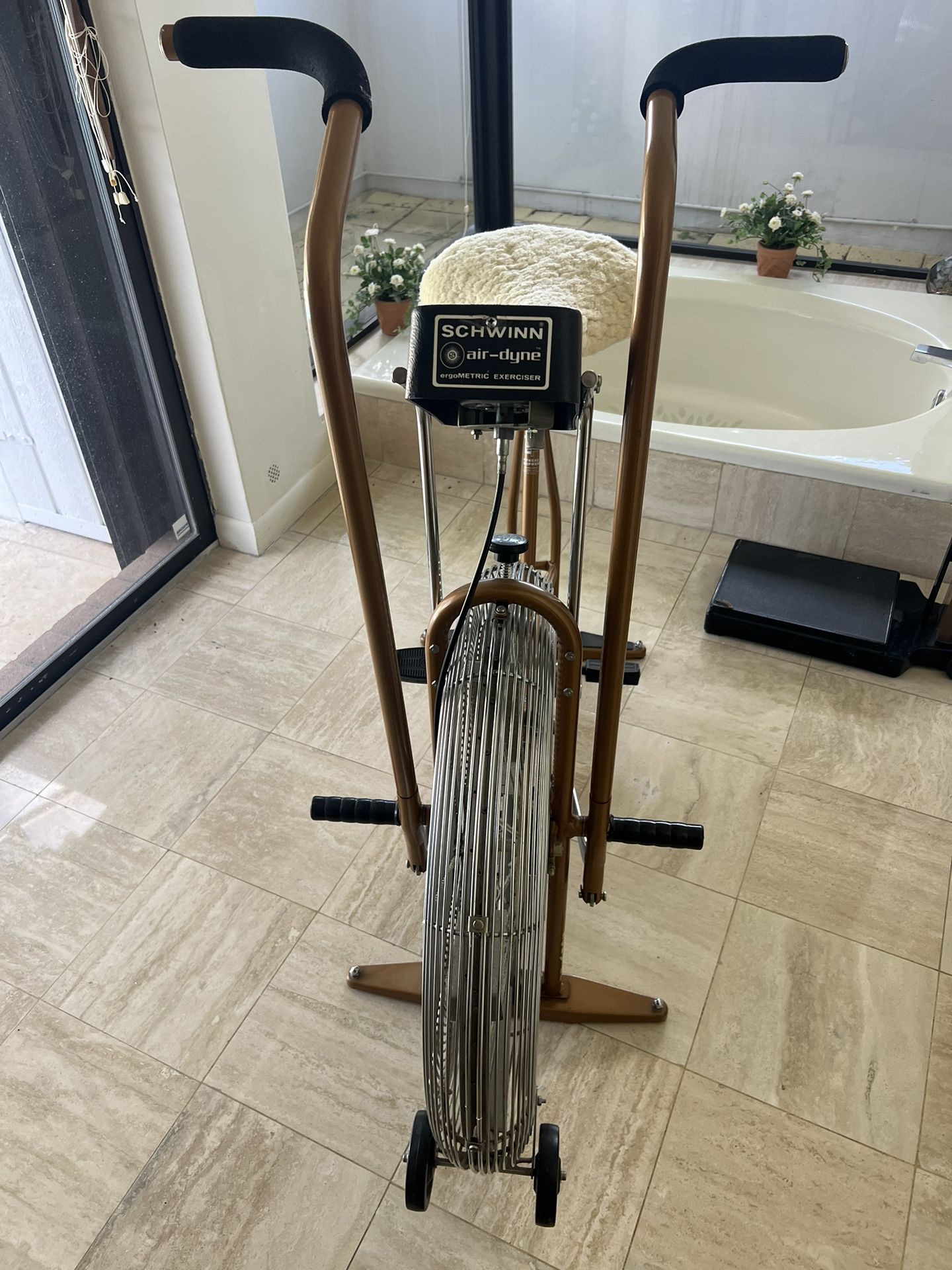 Vintage MCM Gold Schwinn airdyne Bike