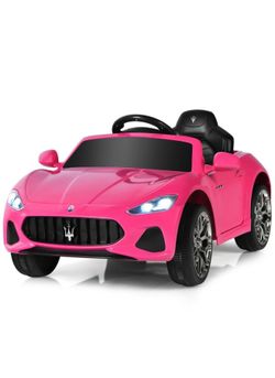 Pink Maserati ride on car