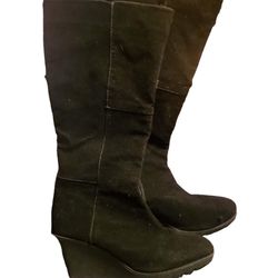 Black, Wedge boots 8