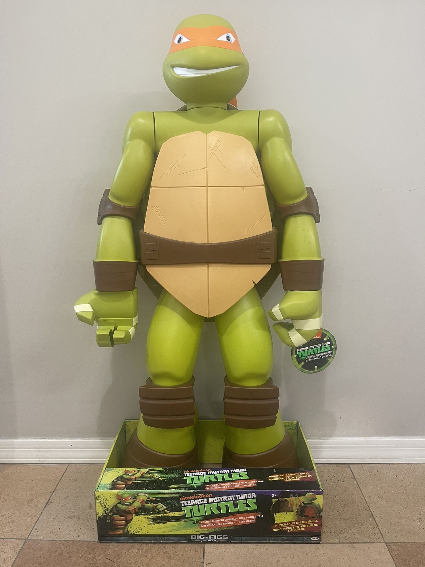 MICHELANGELO 48" TEENAGE MUTANT NINJA TURTLE COLOSSAL FIGURE JAKKSs PACIFIC NEW